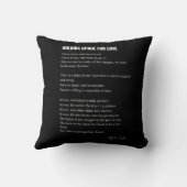 Ruimte maken voor liefdesgedicht kussen (Achterkant)
