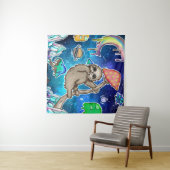 Ruimte Melkweg Luiaard Kosmische Paddenstoelen Rar Wandkleed (In Situ (horizontaal))