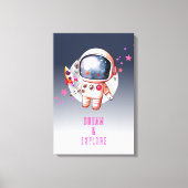 Ruimte Melkweg Maan Astronaut Canvas Afdruk (Voorkant)