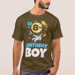 Ruimte met acht jaar oude Astronaut 8e geboorte T-shirt