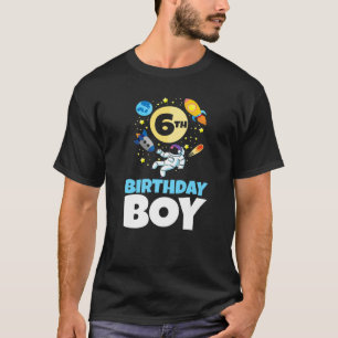 Ruimte met een kracht van 6 jaar oud Astronaut 6th T-shirt