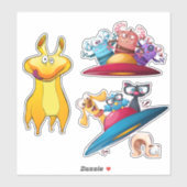 Ruimte Monsters Sticker (Vel)