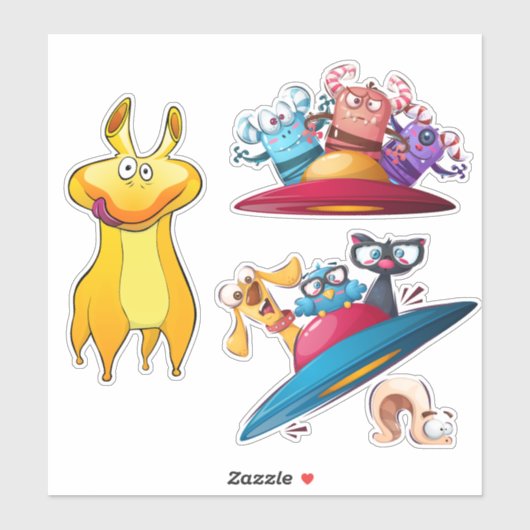 Ruimte Monsters Sticker (Vel)