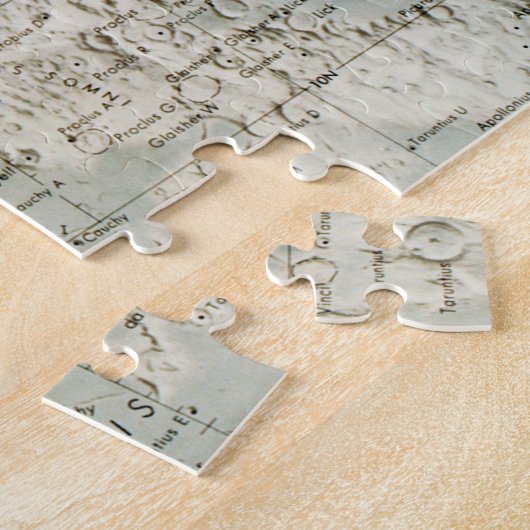 RUIMTE: MOON MAP, 1972 LEGPUZZEL (Zijkant)