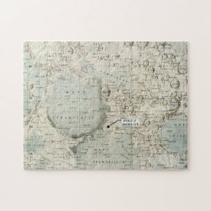 RUIMTE: MOON MAP, 1972 LEGPUZZEL