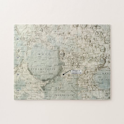 RUIMTE: MOON MAP, 1972 LEGPUZZEL (Horizontaal)
