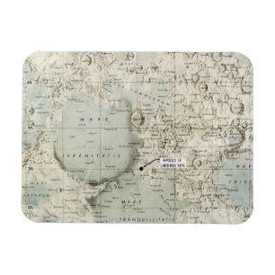 RUIMTE: MOON MAP, 1972 MAGNEET