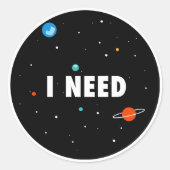 Ruimte nodig ronde sticker (Voorkant)