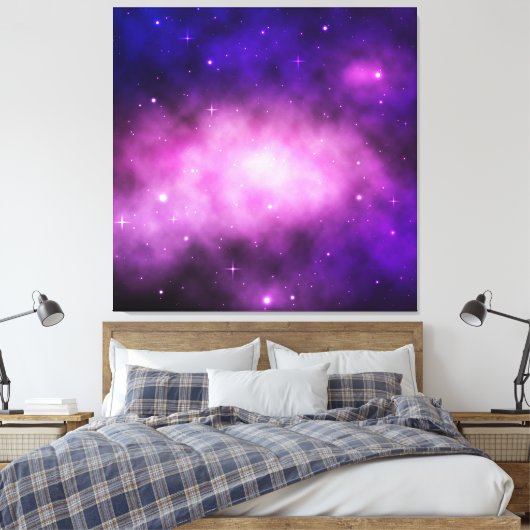 Ruimte of Galaxy Achtergrond met de Rand van de Wi Canvas Afdruk (Insitu (Slaapkamer))