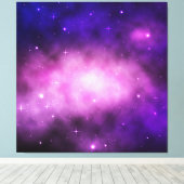 Ruimte of Galaxy Achtergrond met de Rand van de Wi Canvas Afdruk (Insitu (Houten vloer))