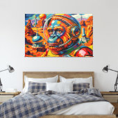RUIMTE ORANG-OETAN -10 CANVAS AFDRUK (Insitu (Slaapkamer))