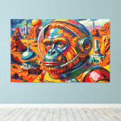 RUIMTE ORANG-OETAN -10 CANVAS AFDRUK (Insitu (Houten vloer))