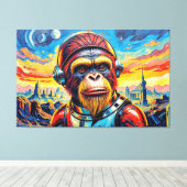 RUIMTE ORANG-OETAN -2 CANVAS AFDRUK (Insitu (Houten vloer))