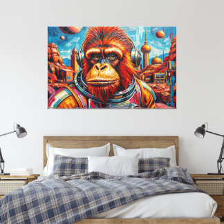 RUIMTE ORANG-OETAN -3 CANVAS AFDRUK