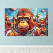 RUIMTE ORANG-OETAN -3 CANVAS AFDRUK (Insitu (Houten vloer))
