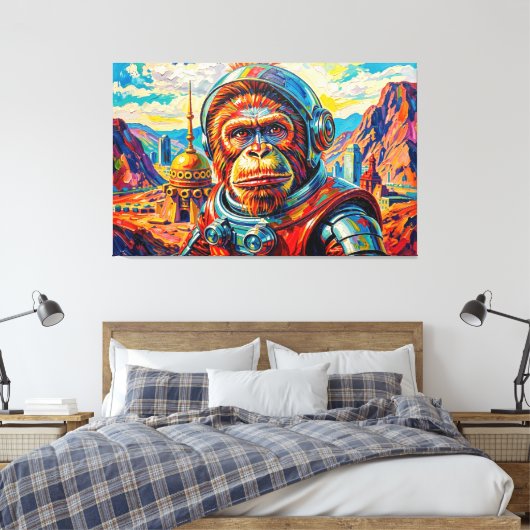 RUIMTE ORANG-OETAN -5 CANVAS AFDRUK (Insitu (Slaapkamer))