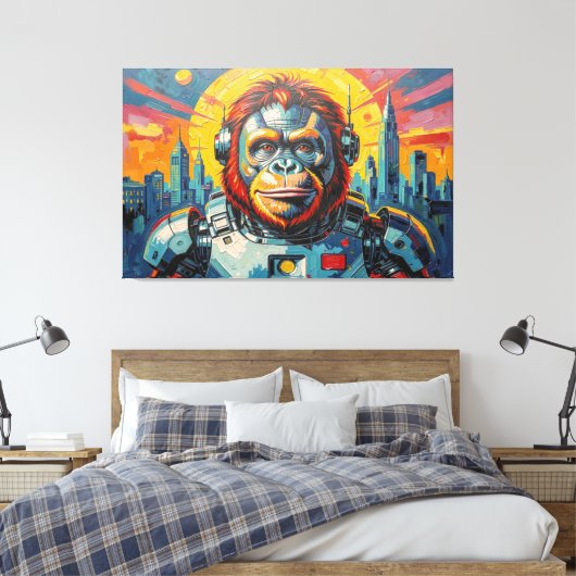 RUIMTE ORANG-OETAN -6 CANVAS AFDRUK (Insitu (Slaapkamer))