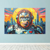 RUIMTE ORANG-OETAN -6 CANVAS AFDRUK (Insitu (Houten vloer))