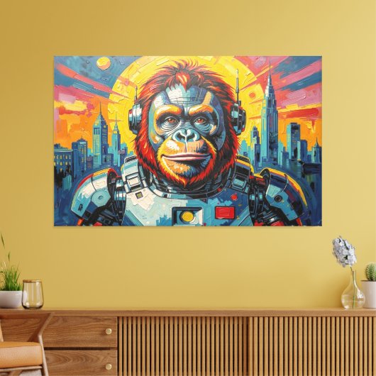 RUIMTE ORANG-OETAN -6 CANVAS AFDRUK (Insitu (Woonkamer))