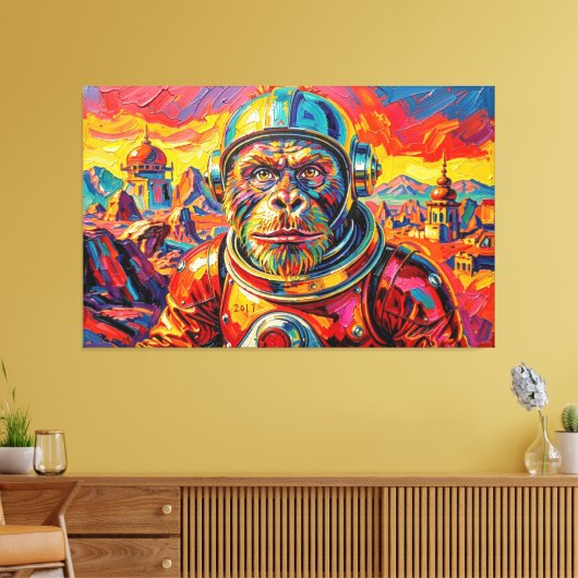 RUIMTE ORANG-OETAN -7 CANVAS AFDRUK (Insitu (Woonkamer))