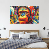 RUIMTE ORANG-OETAN -8 CANVAS AFDRUK (Insitu (Slaapkamer))