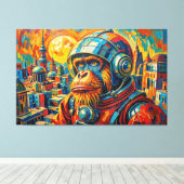 RUIMTE-ORANG-OETAN CANVAS AFDRUK (Insitu (Houten vloer))