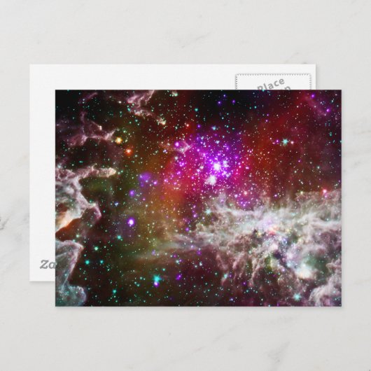 Ruimte - Pacman Nebula Briefkaart (Voorkant / Achterkant)