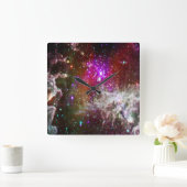 Ruimte - Pacman Nebula Vierkante Klok (Huis)