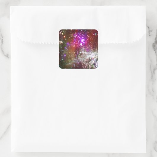 Ruimte - Pacman Nebula Vierkante Sticker (Tas)
