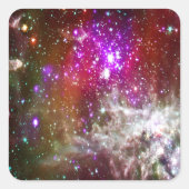Ruimte - Pacman Nebula Vierkante Sticker (Voorkant)