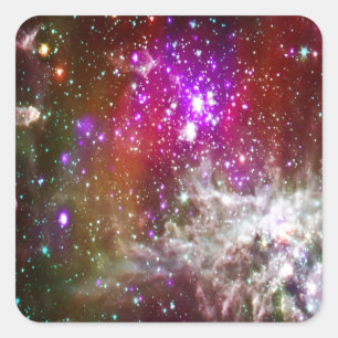 Ruimte - Pacman Nebula Vierkante Sticker