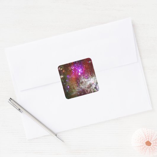 Ruimte - Pacman Nebula Vierkante Sticker (Envelop)