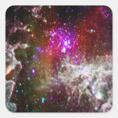 Ruimte - Pacman Nebula Vierkante Sticker (Voorkant)