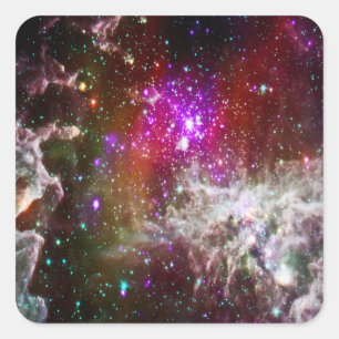 Ruimte - Pacman Nebula Vierkante Sticker