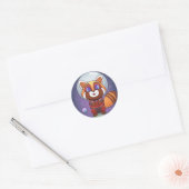 Ruimte Panda Chippy! Ronde Sticker (Envelop)