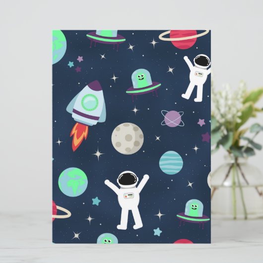 Ruimte Patroon illustratie (Staand voorkant)