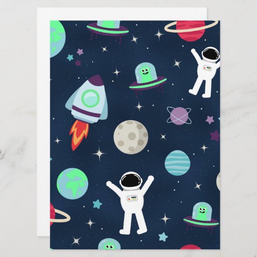 Ruimte Patroon illustratie (Voorkant / Achterkant)