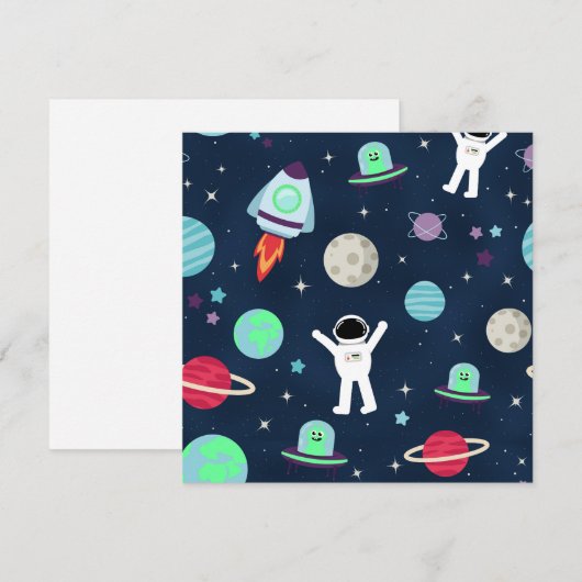 Ruimte Patroon illustratie Aankondiging (Voorkant / Achterkant)