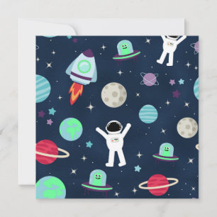 Ruimte Patroon illustratie Bedankkaart