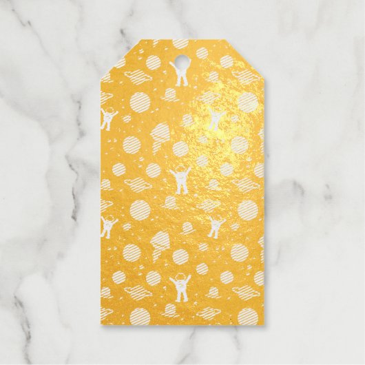 Ruimte Patroon illustratie Cadeaulabels (Voorkant)