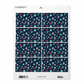 Ruimte Patroon illustratie Etiket (Full Sheet)