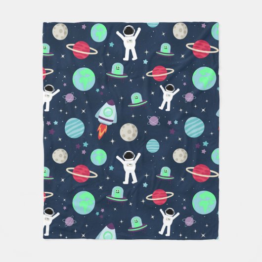 Ruimte Patroon illustratie Fleece Deken (Voorkant)