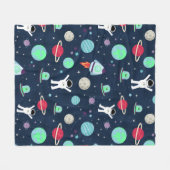 Ruimte Patroon illustratie Fleece Deken (Voorkant (Horizontaal))