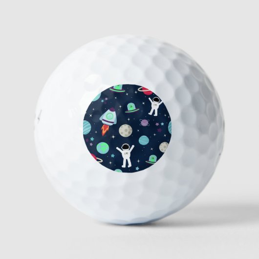 Ruimte Patroon illustratie Golfballen (Voorkant)