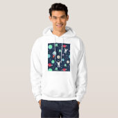 Ruimte Patroon illustratie Hoodie (Voorkant volledig)