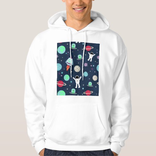 Ruimte Patroon illustratie Hoodie (Voorkant)
