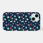 Ruimte Patroon illustratie iPhone 15 Case (Achterkant horizontaal)