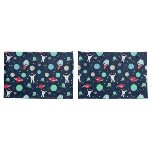 Ruimte Patroon illustratie Kussensloop (Achterkant-Set)