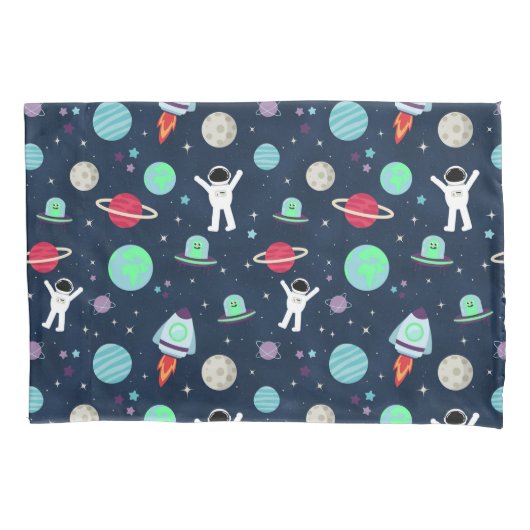 Ruimte Patroon illustratie Kussensloop (Voorkant-Links)