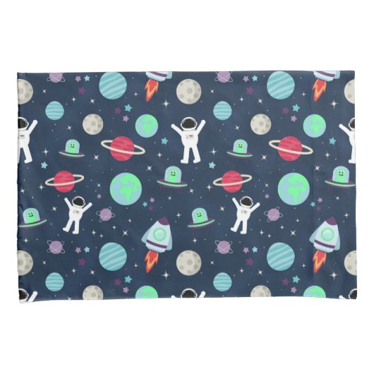 Ruimte Patroon illustratie Kussensloop (Voorkant-Rechts)